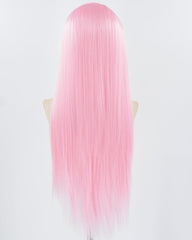 Pink Long Straight Synthetic Lace Front Wig WW793