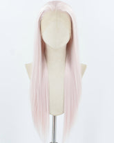 Light Pink Long Straight Synthetic Lace Front Wig WW921