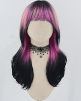 Pink Ombre Black Synthetic Wig HW664