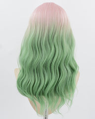 Pink Ombre Green Synthetic Wig HW347