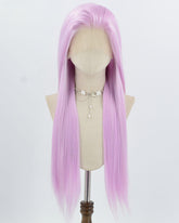 Purple Pink Long Straight Synthetic Lace Front Wig WW983