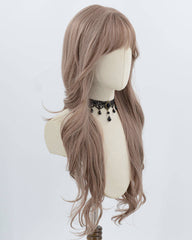 Dark Pink Purple Wavy Synthetic Wig HW769