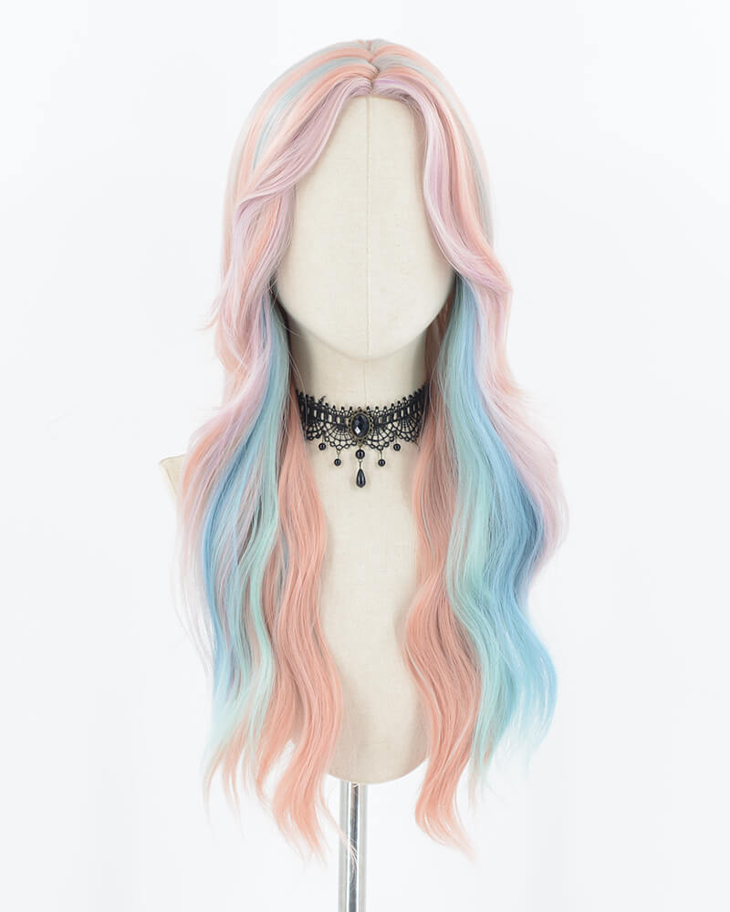 Pink Rainbow Synthetic Wig HW474