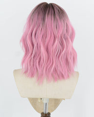 Ombre Pink Wavy Synthetic Wig HW886