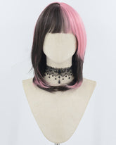 Pink Black Short Synthetic Wig HW756