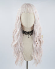 White Pink Grey Synthetic Wig HW237