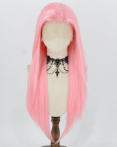 Pink Glow in the Dark Synthetic Lace Front Wig WW573
