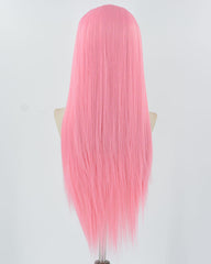 Pink Straight Synthetic Lace Front Wig WW863