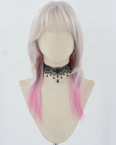 Grey Pink Synthetic Wig HW645