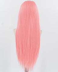 Pink Long Straight Synthetic Lace Front Wig WW937