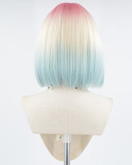Pink Blonde Blue Short Bob Synthetic Wig HW455