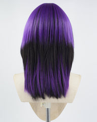 Purple Black Short Synthetic Wig HW306