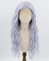 Purple Curly Synthetic Lace Front Wig WW1002
