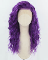 Purple Curly Synthetic Lace Front Wig WW989