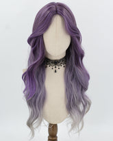 Purple Ombre Grey Synthetic Wig HW816