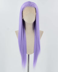 Purple Long Straight Synthetic Lace Front Wig WW876