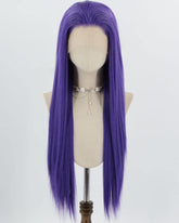 Purple Long Straight Synthetic Lace Front Wig WW980