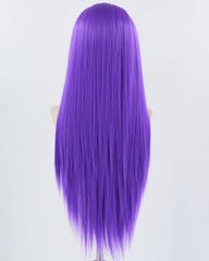 Long Straight Light Purple Synthetic Lace Front Wig WW792