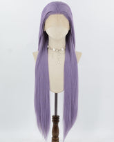 38inch Long Purple Synthetic Lace Front Wig WW1029
