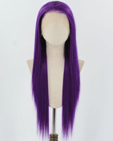 Purple Long Straight Synthetic Lace Front Wig WW898