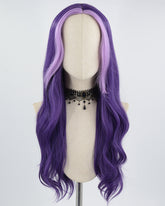 Purple Skunk Stripe Synthetic Wig HW323