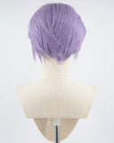 Purple Short Synthetic Lace Front Men's Wig MW008