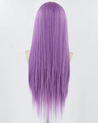 Purple Long Straight Synthetic Lace Front Wig WW858