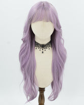 Long Mixed Purple Wavy Synthetic Wig HW824