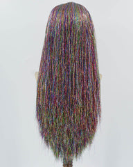 Purple Tinsel Synthetic Lace front Wig WW844