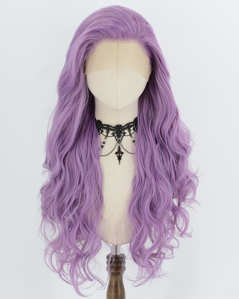 Purple Wavy Synthetic Lace Front Wig WW1087
