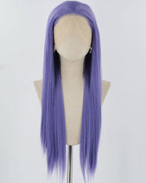 Purple Long Straight Synthetic Lace Front Wig WW840
