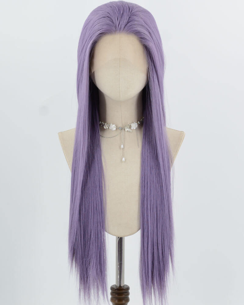 Purple Synthetic Lace Front Wig WW981