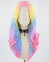 Rainbow Wavy Synthetic Wig HW403