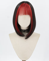 Red Black Short Synthetic Wig HW808
