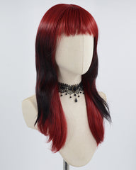 Red Ombre Black Synthetic Wig HW368