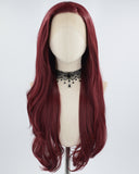 New Wine Red Synthetic Lace Front Wig WT153