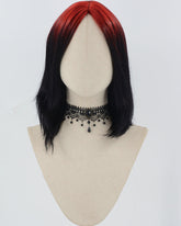 Red Ombre Black Synthetic Wig HW635