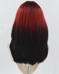 Red Ombre Black Synthetic Wig HW667