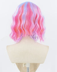 Blue Mixed Pink Synthetic Wig HW679