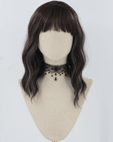 Black Grey Short Curly Synthetic Wig HW633
