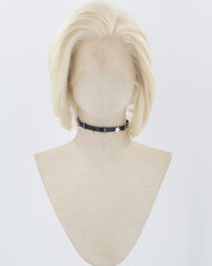 Platinum Blonde Short Synthetic Lace Front Men's Wig MW010