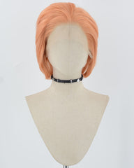 Orange Short Synthetic lace Front Wig MW021