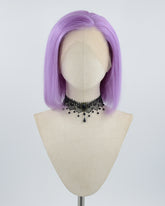 Purple Short Human Hair Wig HT013
