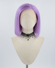 Purple Short Human Hair Wig HT013