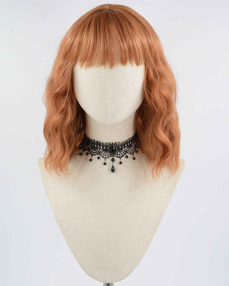 Orange Short Curly Synthetic Wig HW462