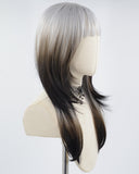Grey Ombre Brown Synthetic Wig HW417