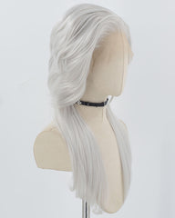 Silver Synthetic Lace Front Wig WW851