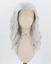 Silver Curly Synthetic Lace Front Wig WW1025