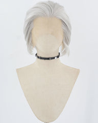 Silver Short Synthetic Lace Front Men's Wig MW046