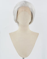 Grey Short Synthetic Lace Front Men's Wig MW002